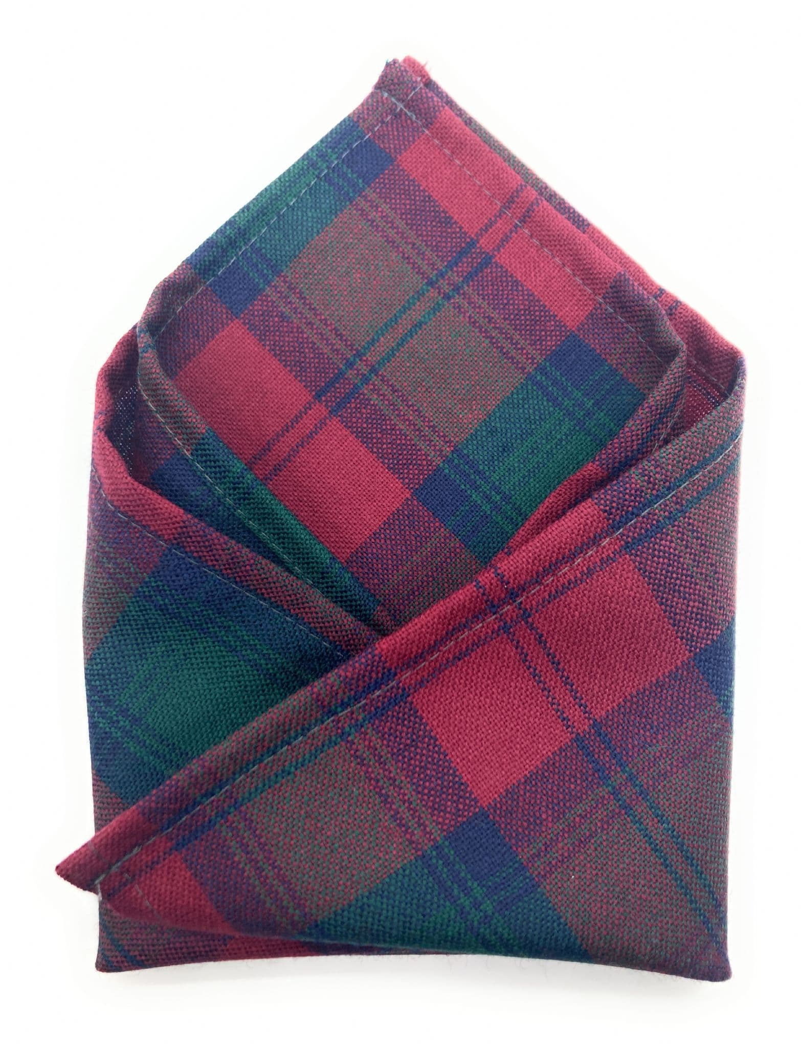 Gents Pure Wool Lindsay Tartan Pocket Square - Made In Scotland