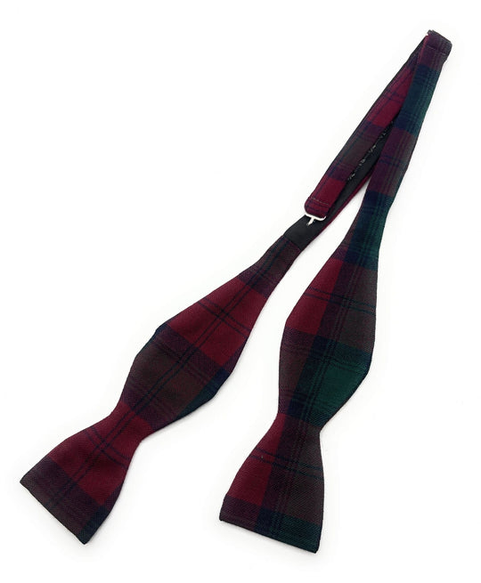 Gents Pure Wool Lindsay Tartan Self Tied Bow Tie Made in Scotland