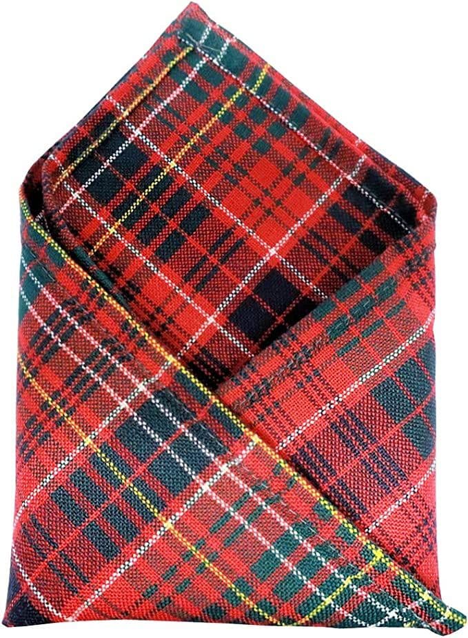 Gents Pure Wool Lumsdsun Tartan Pocket Square - Made In Scotland