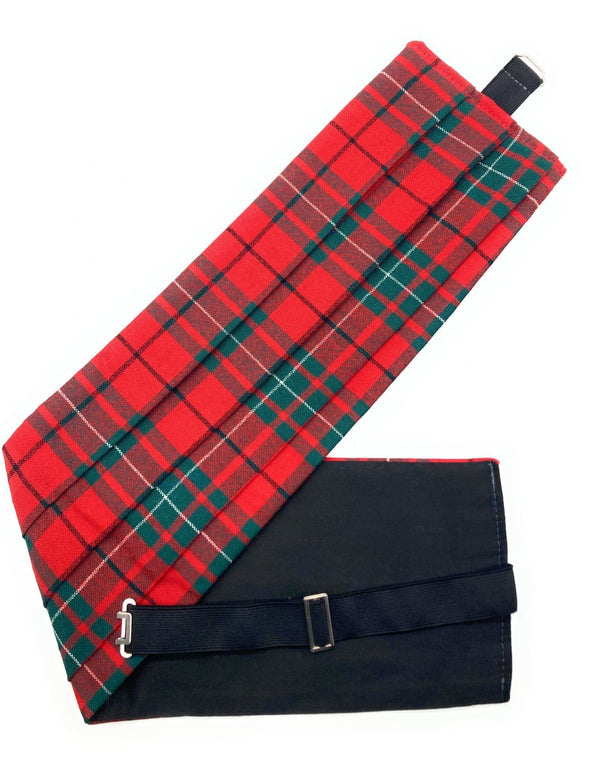 Gents Pure Wool MacAuley Modern Tartan Cummerbund Made In Scotland