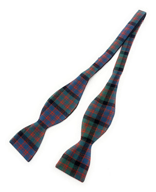 Gents Pure Wool MacDonald Ancient Tartan Self Tied Bow Tie Made in Scotland