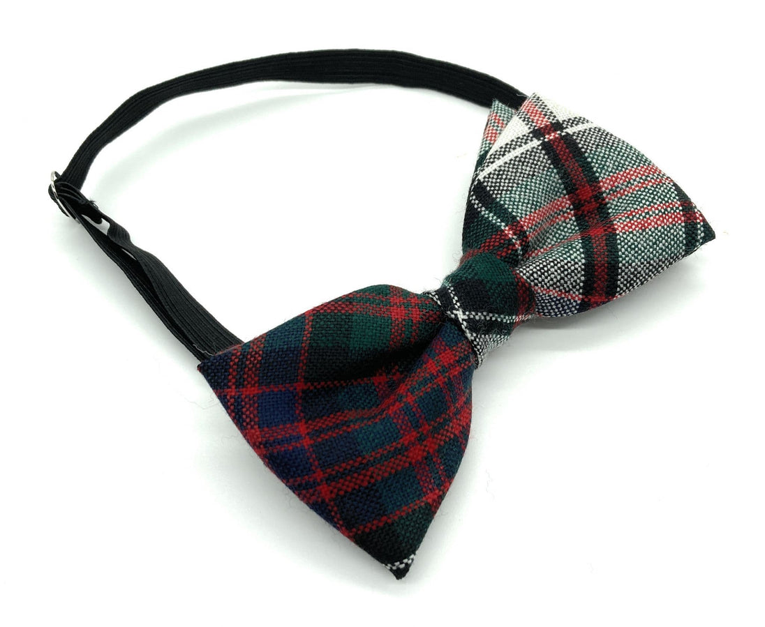 Gents Pure Wool MacDonald Dress Tartan Bow Tie By Ingles Buchan of Scotland