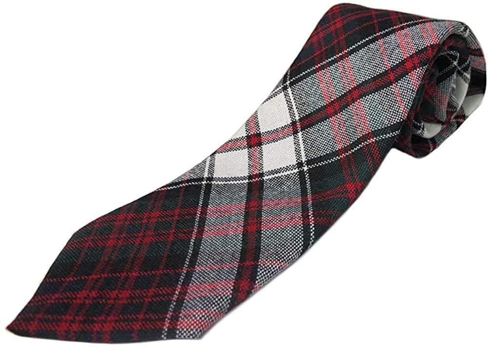 Gents Pure Wool MacDonald Dress Tartan Tie  Made in Scotland