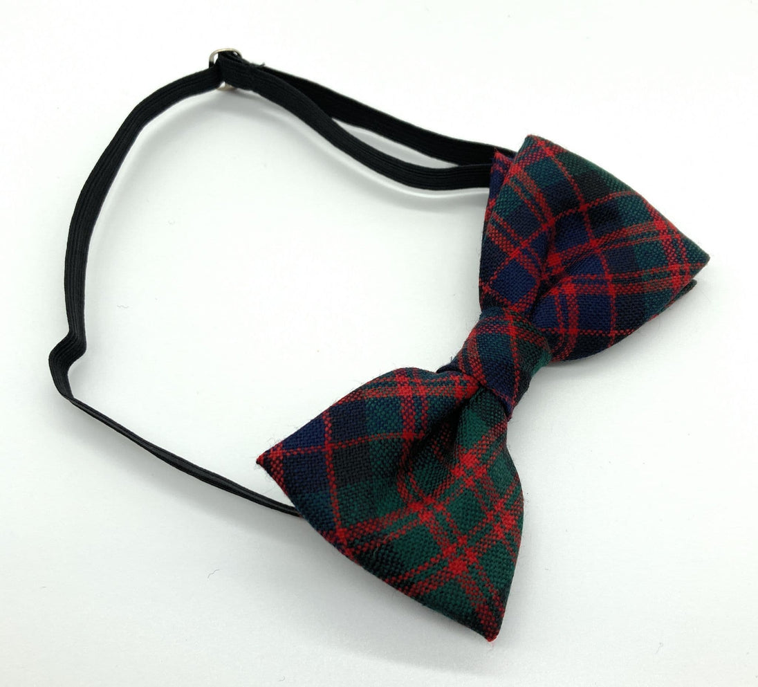 Gents Pure Wool MacDonald Modern Tartan Bow Tie By Ingles Buchan of Scotland