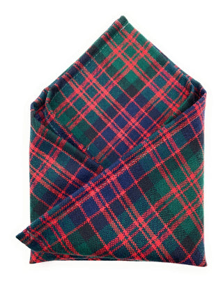 Gents Pure Wool MacDonald Tartan Pocket Square - Made In Scotland