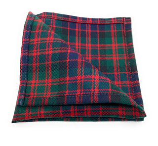 Gents Pure Wool MacDonald Tartan Pocket Square - Made In Scotland