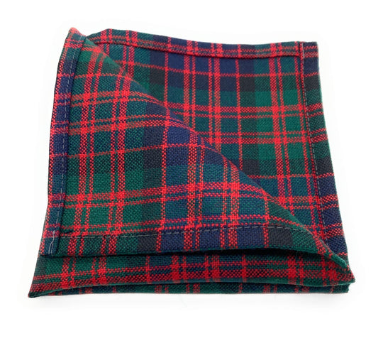 Gents Pure Wool MacDonald Tartan Pocket Square - Made In Scotland