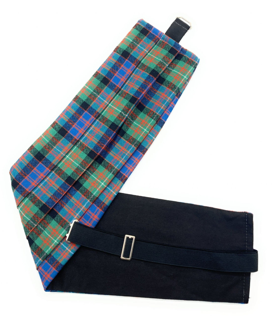 Gents Pure Wool MacDonell Glengarry Ancient Tartan Cummerbund Made In Scotland