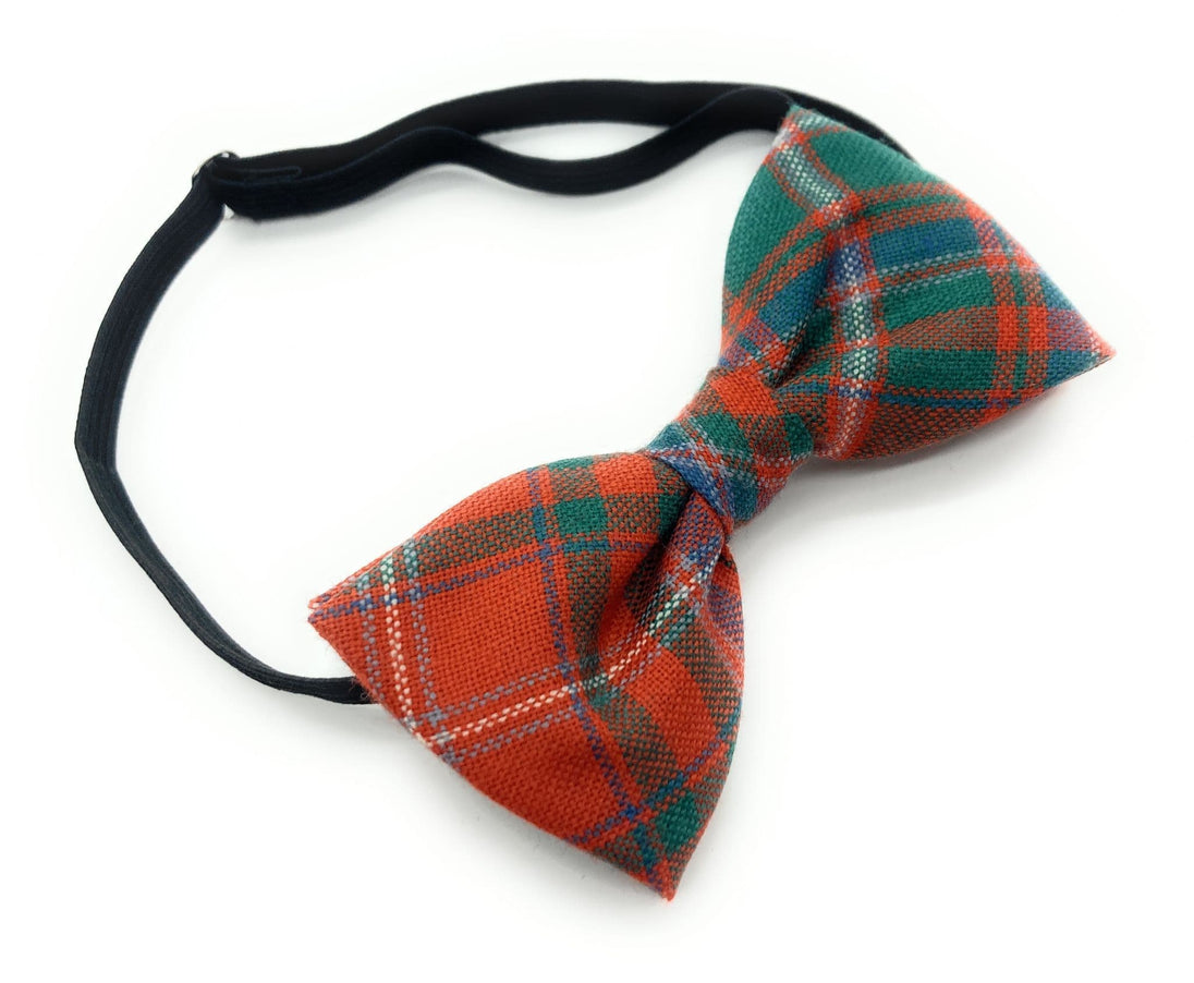 Gents Pure Wool MacDougall Ancient Tartan Bow Tie Made in Scotland