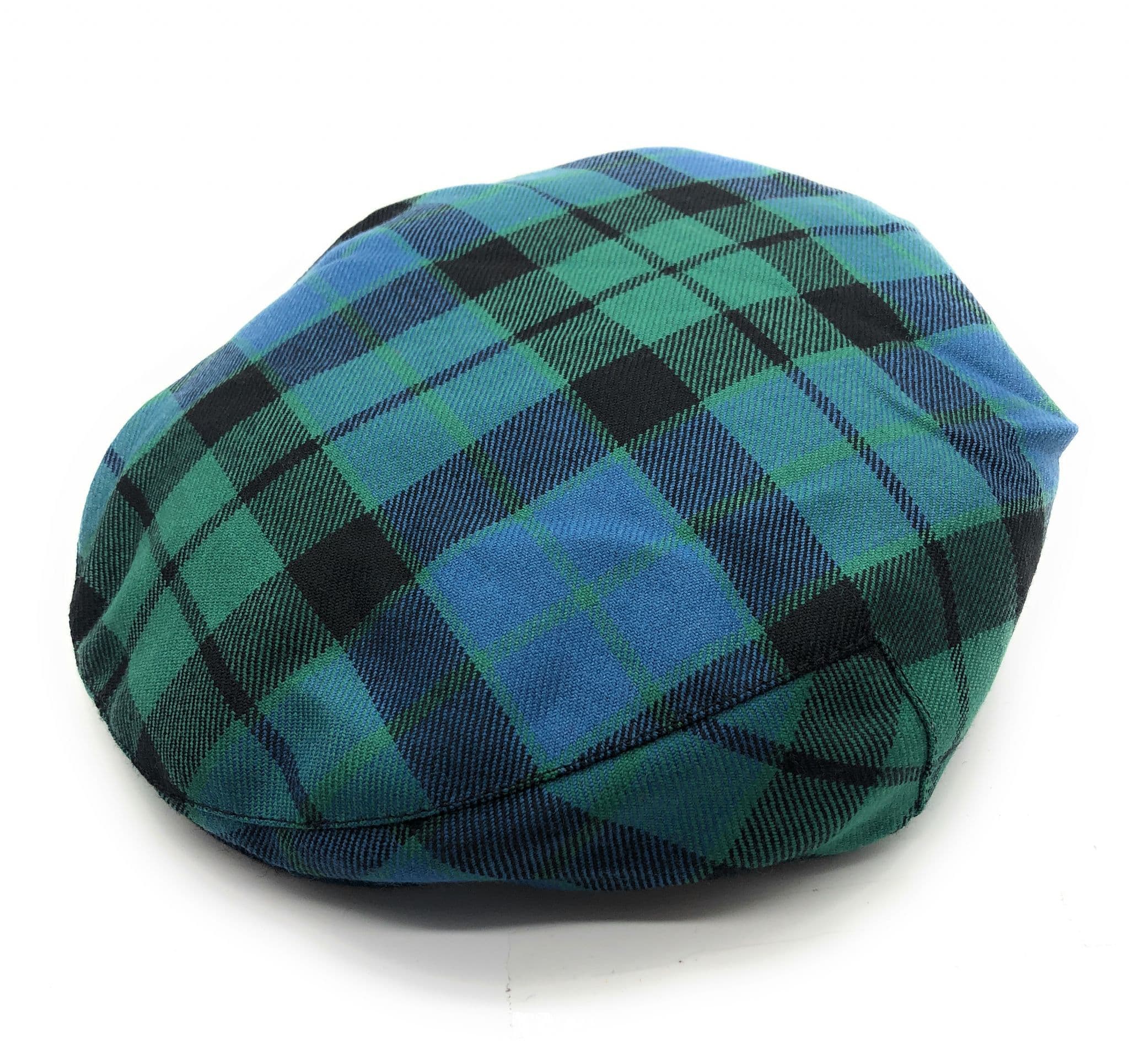 Gents Pure Wool MacKay Modern Tartan One Size Flat Cap Made in Scotland