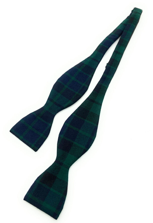 Gents Pure Wool Mackay Modern Tartan Self Tied Bow Tie Made in Scotland