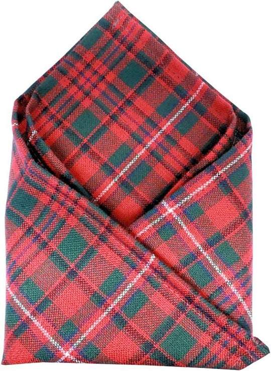 Gents Pure Wool MacKinnon Tartan Pocket Square - Made In Scotland