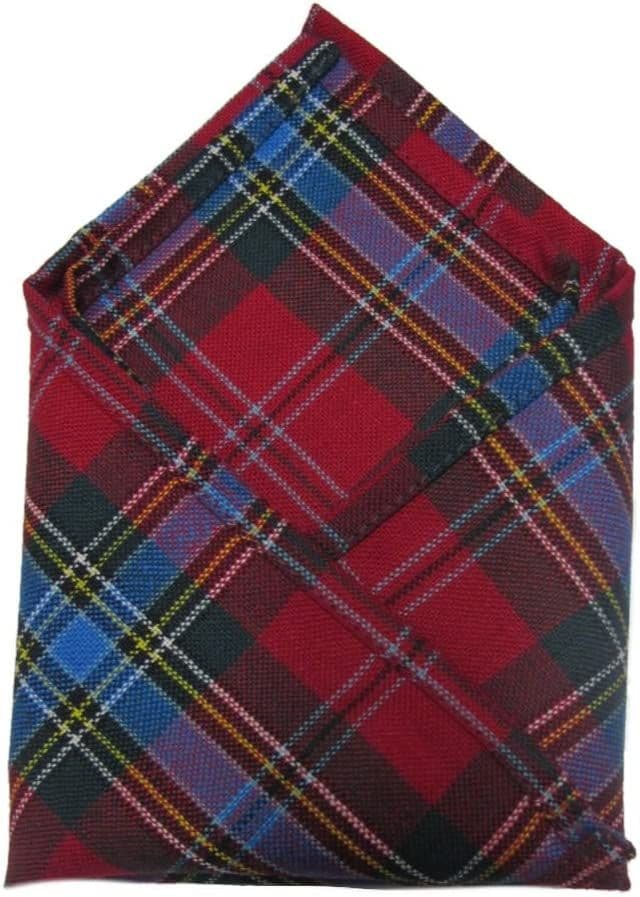 Gents Pure Wool MacLean of Duart Tartan Pocket Square - Made In Scotland