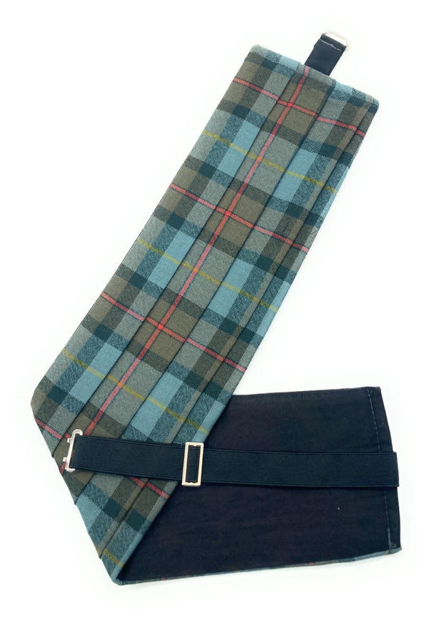 Gents Pure Wool MacLeod of Harris Weathered Tartan Cummerbund Made In Scotland