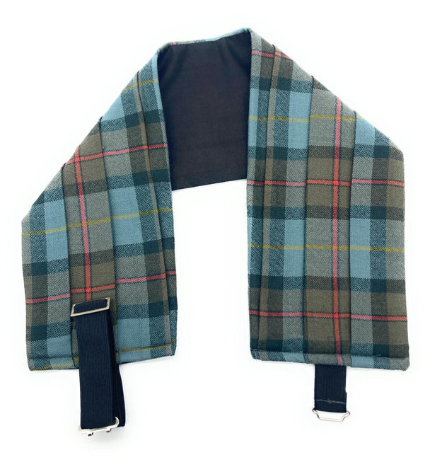 Gents Pure Wool MacLeod of Harris Weathered Tartan Cummerbund Made In Scotland