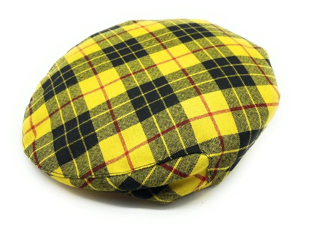 Gents Pure Wool MacLeod of Lewis Modern Tartan One Size Flat Cap Made in Scotland