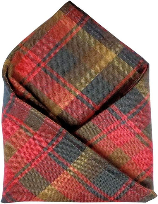 Gents Pure Wool Maple Leaf Tartan Pocket Square - Made In Scotland
