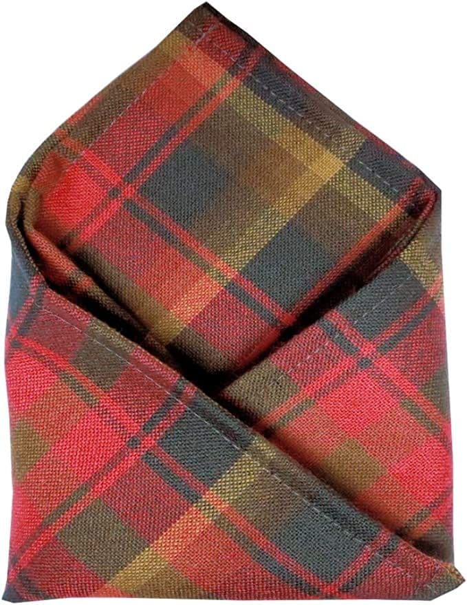 Gents Pure Wool Maple Leaf Tartan Pocket Square - Made In Scotland