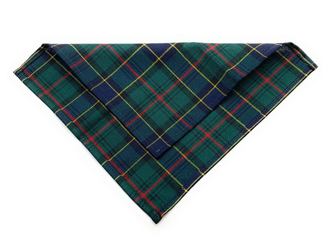 Gents Pure Wool Ogilvie Hunting Modern Tartan Pocket Square - Made In Scotland