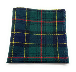 Gents Pure Wool Ogilvie Hunting Modern Tartan Pocket Square - Made In Scotland