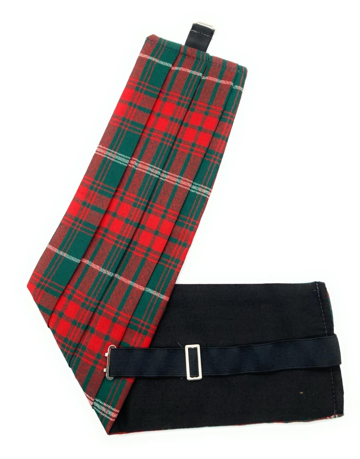 Gents Pure Wool Prince of Wales Tartan Cummerbund Made In Scotland