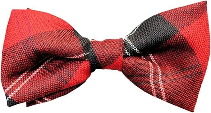 Gents Pure Wool Ramsay Modern Tartan Bow Tie Made in Scotland