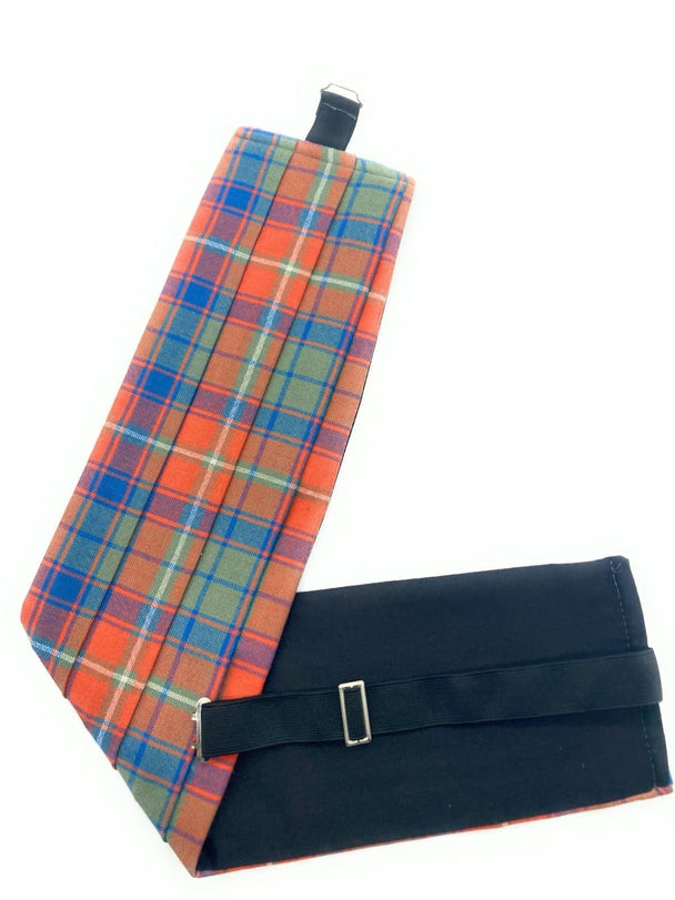 Gents Pure Wool Roxburgh District Tartan Cummerbund Made In Scotland