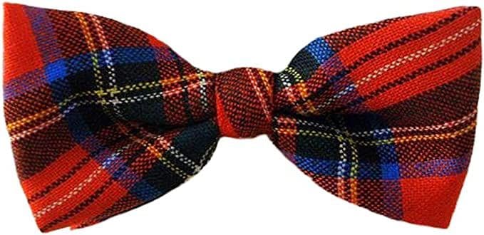 Gents Pure Wool Royal Stewart Tartan Bow Tie Made in Scotland