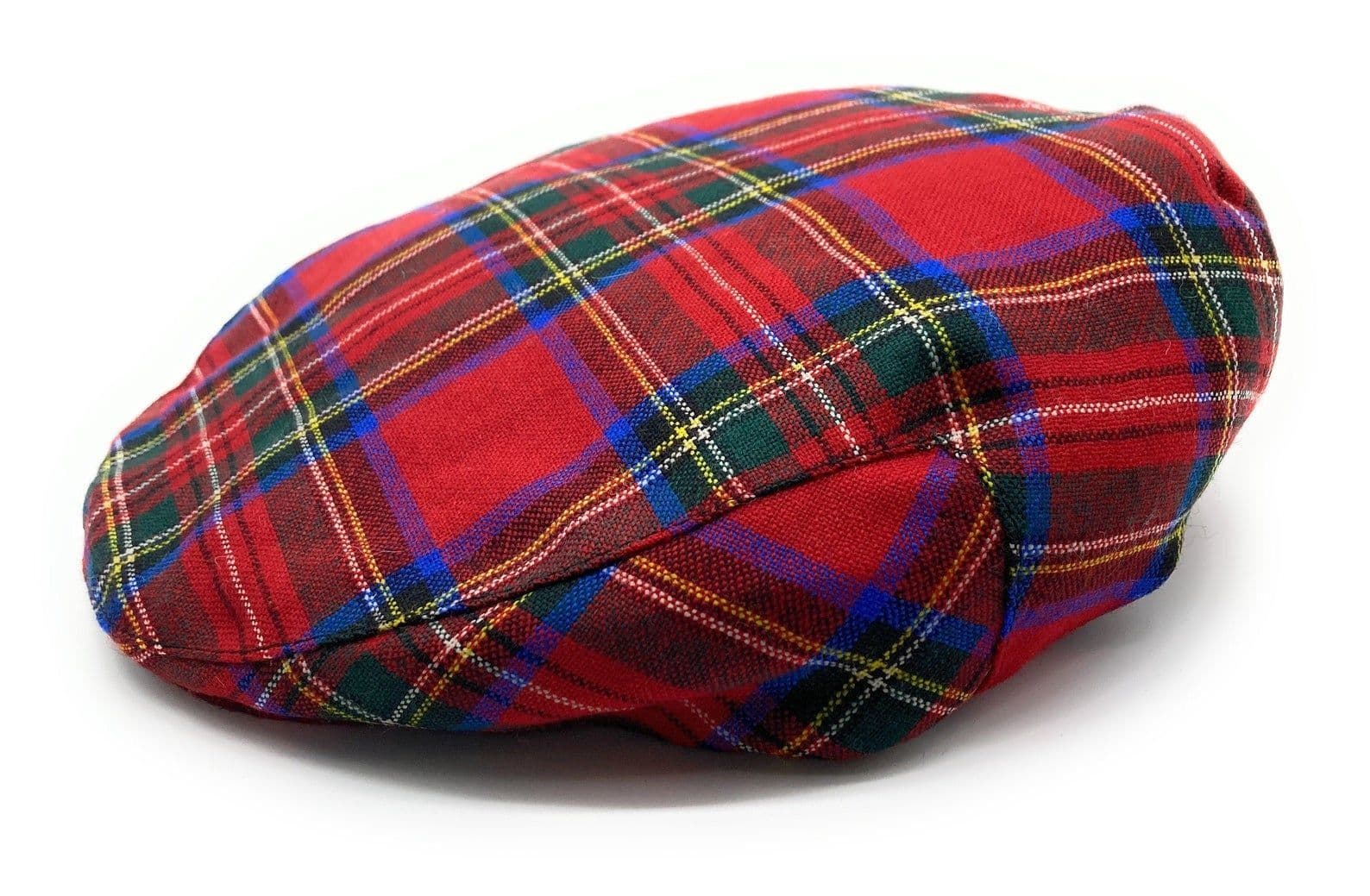 Gents Pure Wool Royal Stewart Tartan Flat Cap