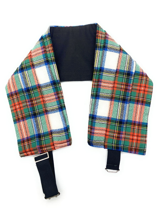 Gents Pure Wool Stewart Dress Ancient Tartan Cummerbund Made In Scotland