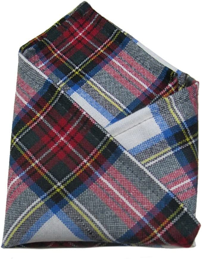 Gents Pure Wool Stewart Dress Tartan Pocket Square - Made In Scotland