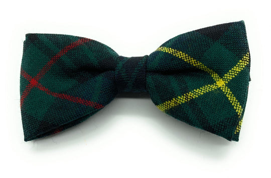 Gents Pure Wool Stewart Hunting Modern Tartan Bow Tie By Ingles Buchan of Scotland