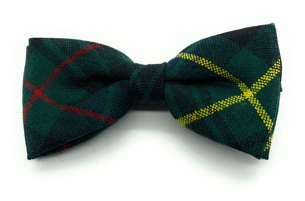 Gents Pure Wool Stewart Hunting Modern Tartan Bow Tie By Ingles Buchan of Scotland