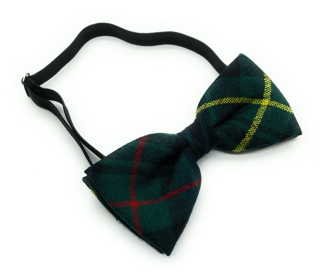 Gents Pure Wool Stewart Hunting Modern Tartan Bow Tie By Ingles Buchan of Scotland