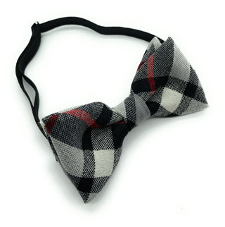 Gents Pure Wool Thomson Grey Tartan Bow Tie Made in Scotland