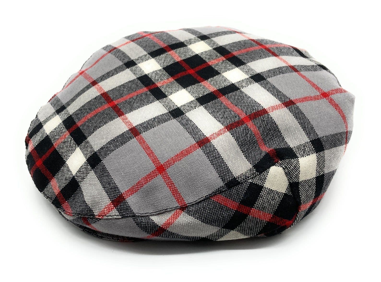 Gents Pure Wool Thomson Grey Tartan Flat Cap