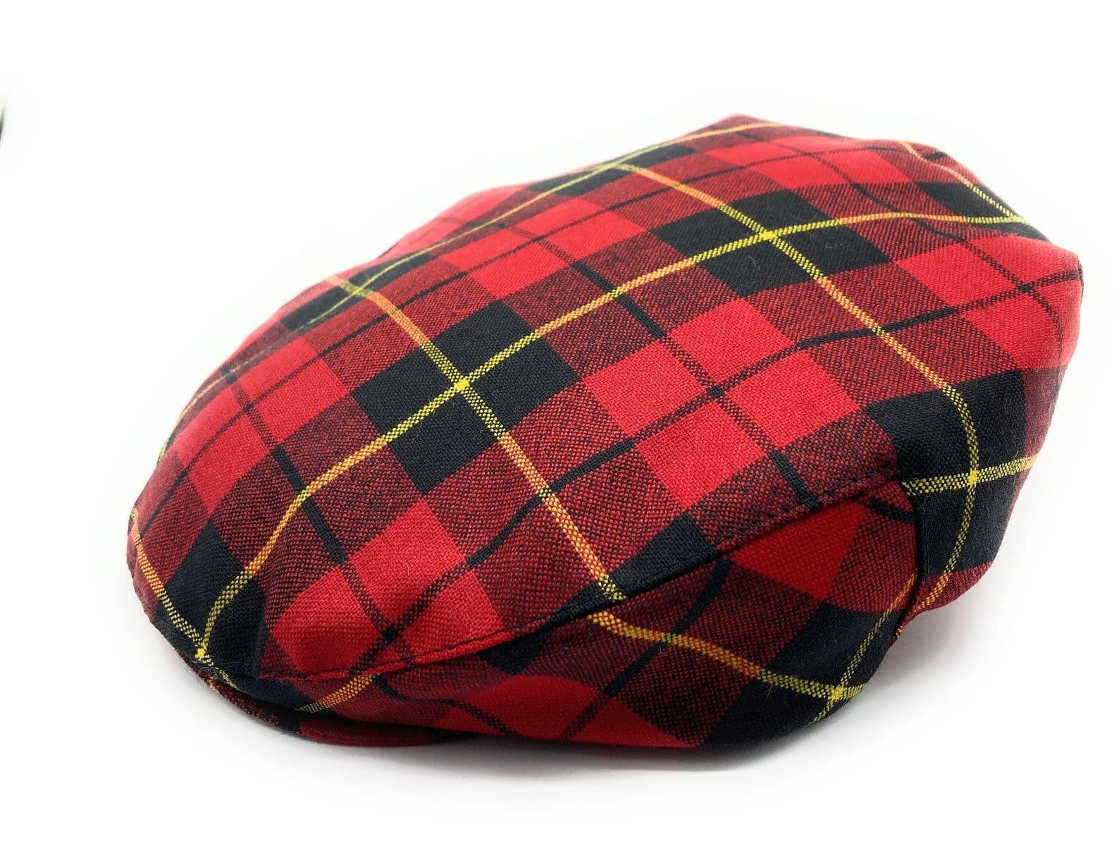 Gents Pure Wool Wallace Tartan Flat Cap