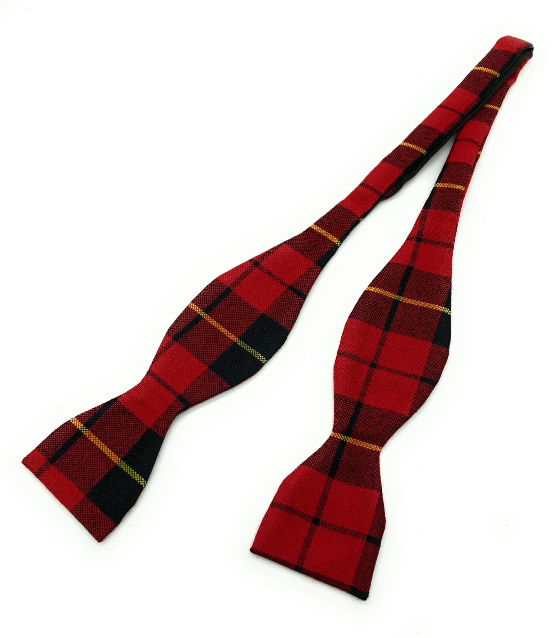 Gents Pure Wool Wallace Tartan Self Tied Bow Tie Made in Scotland