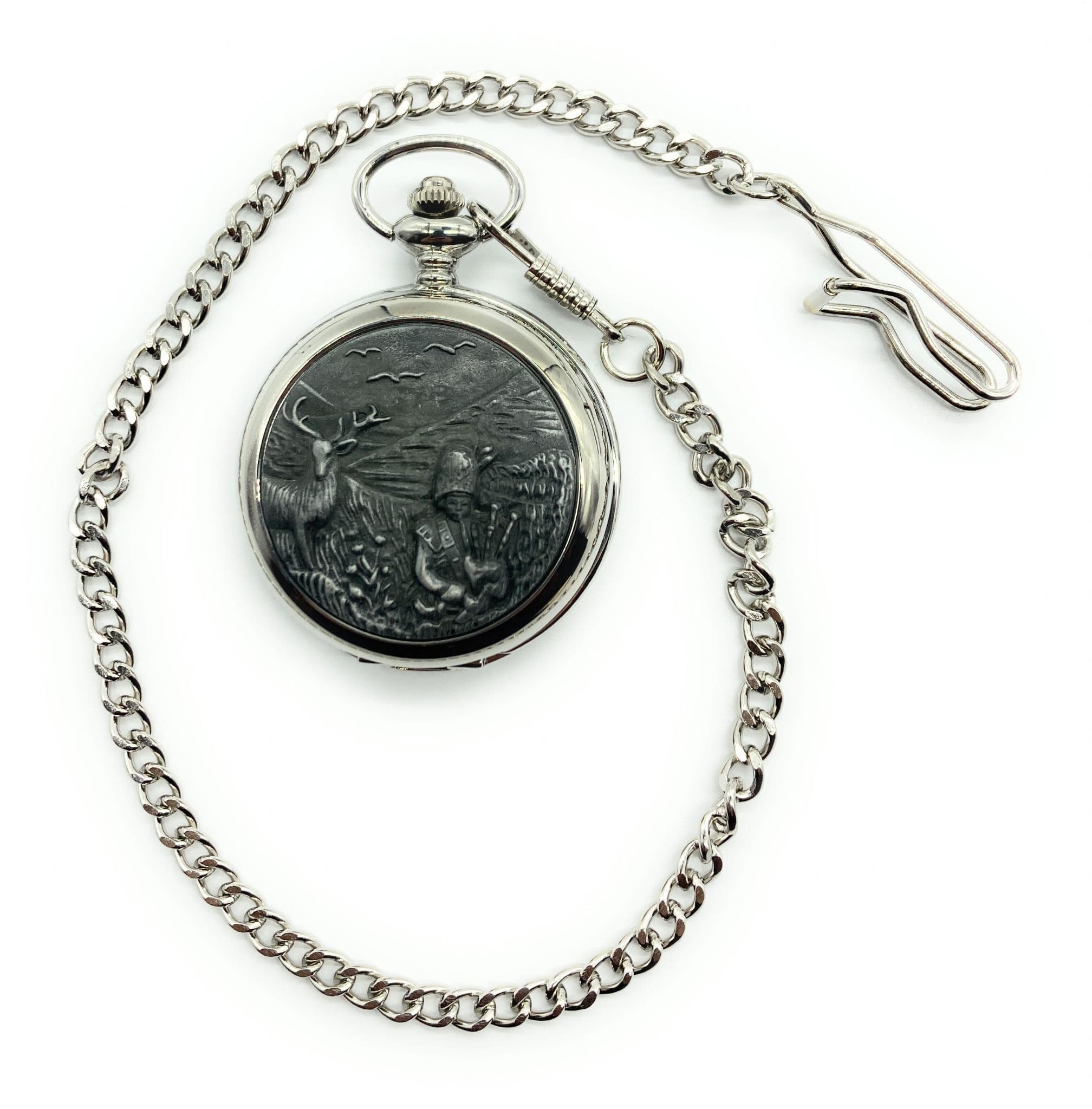 Gents scottish highland piper pocket watch