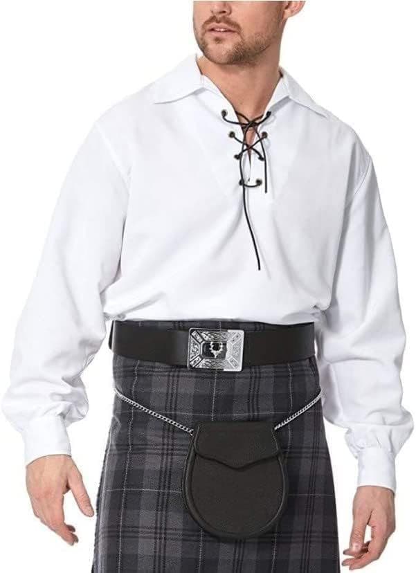 Gents Traditional Casual White Ghillie Shirt