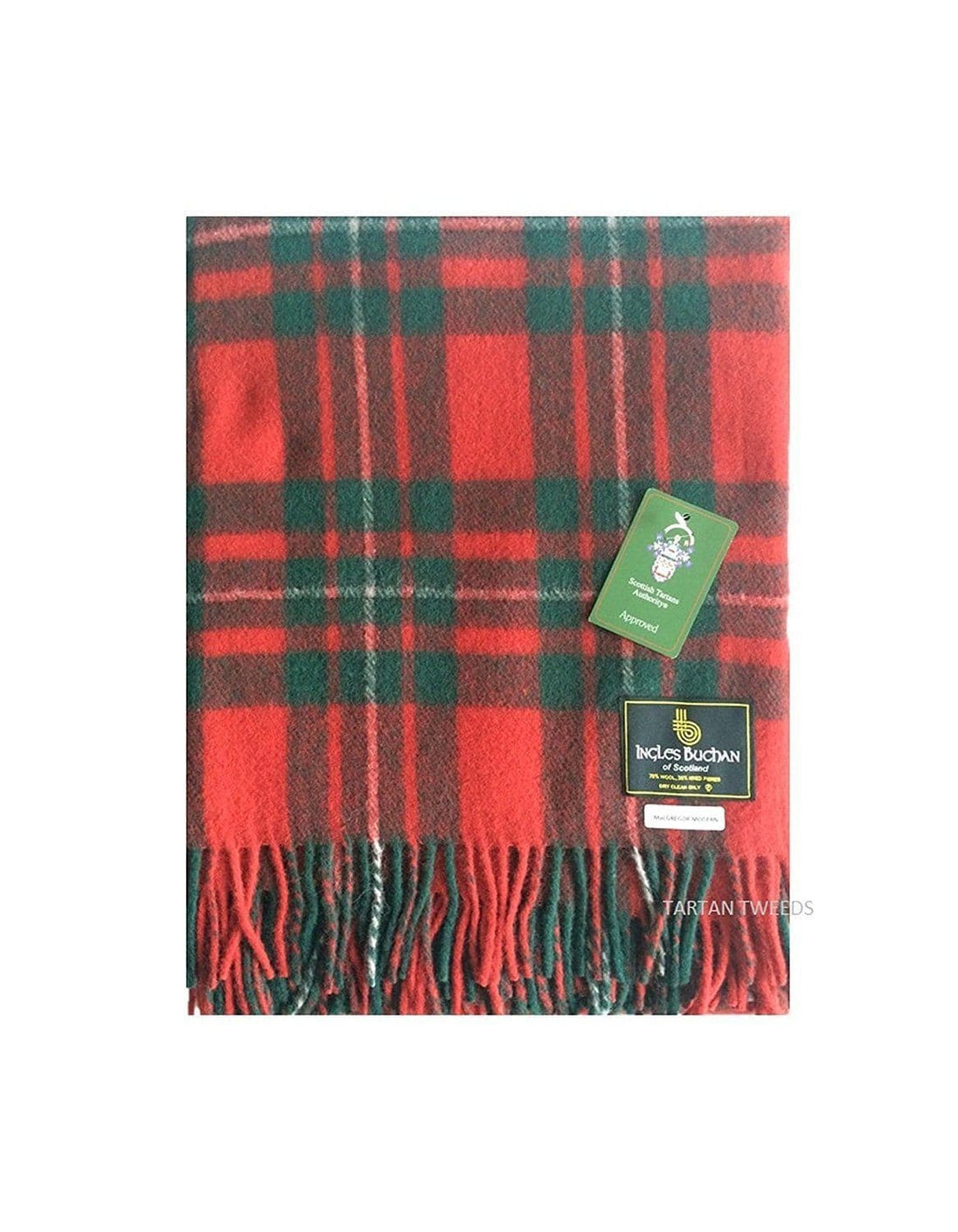 Ingles Buchan of Scotland MacGregor Tartan Wool Travel Rug/Blanket