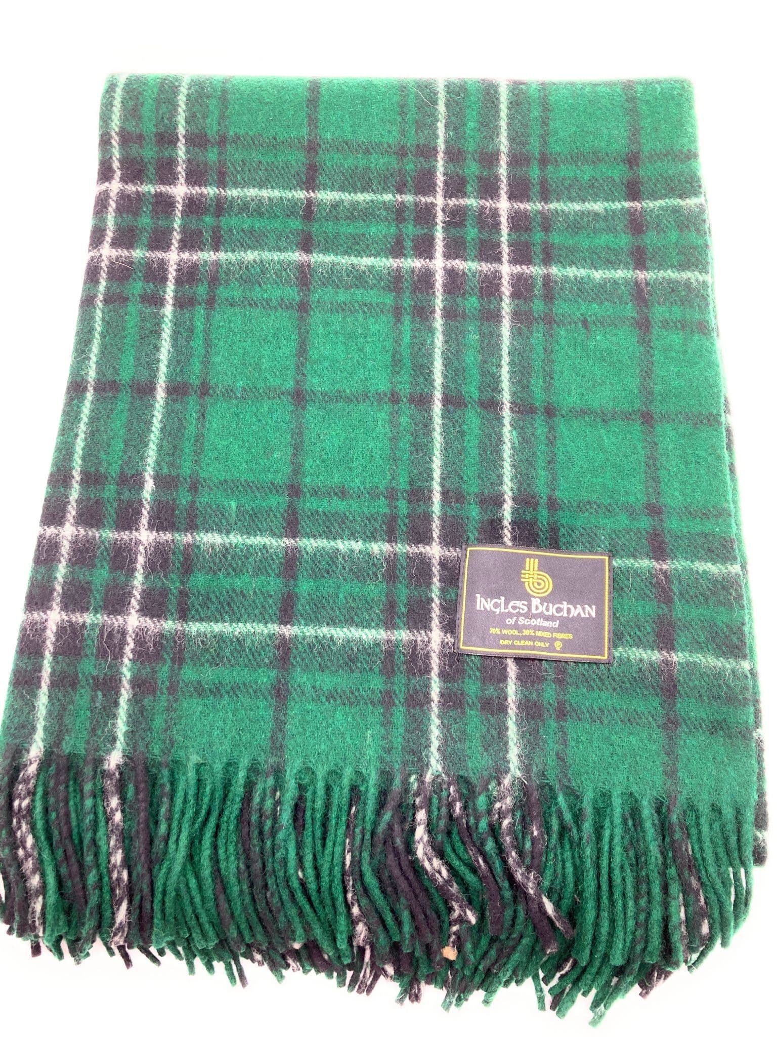Ingles Buchan of Scotland MacLean Hunting Modern Tartan Wool Travel Rug/Blanket