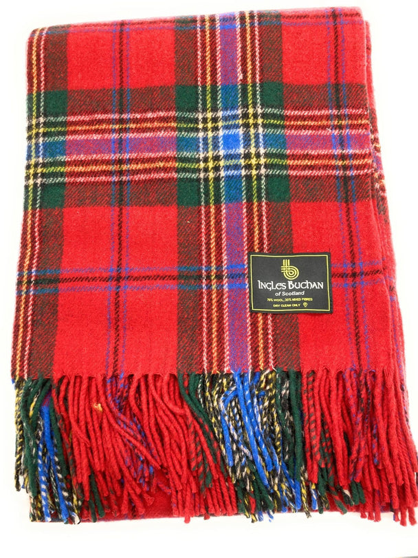 Ingles Buchan of Scotland MacLean of Duart Tartan Wool Travel Rug/Blanket