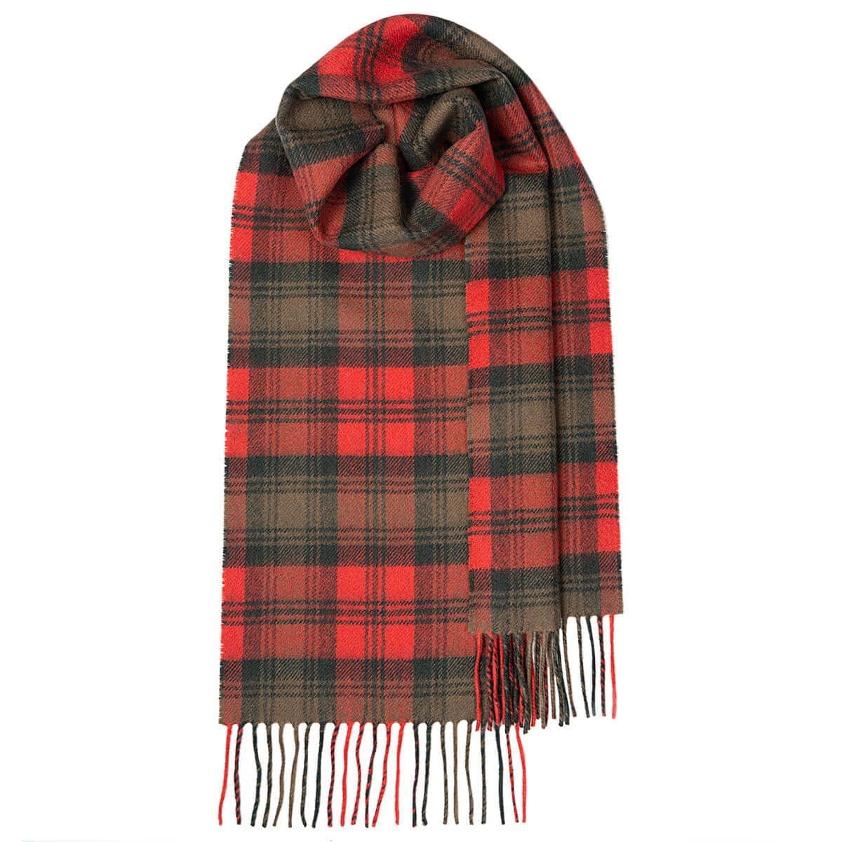 Kerr Weathered Tartan Pure Lambswool Unisex Scarf - Made in Scotland