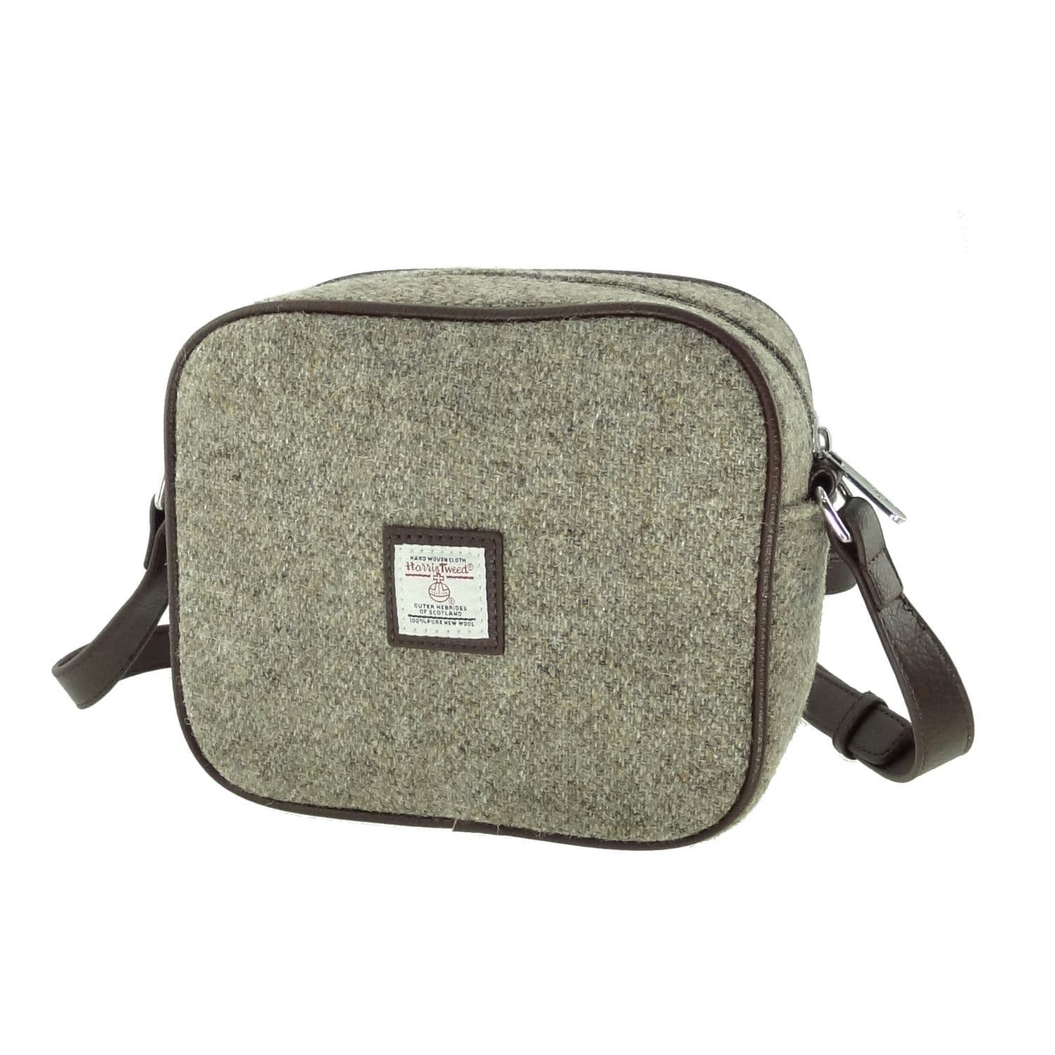 Ladies Authentic Harris Tweed Almond Square Mini Bag Oatmeal