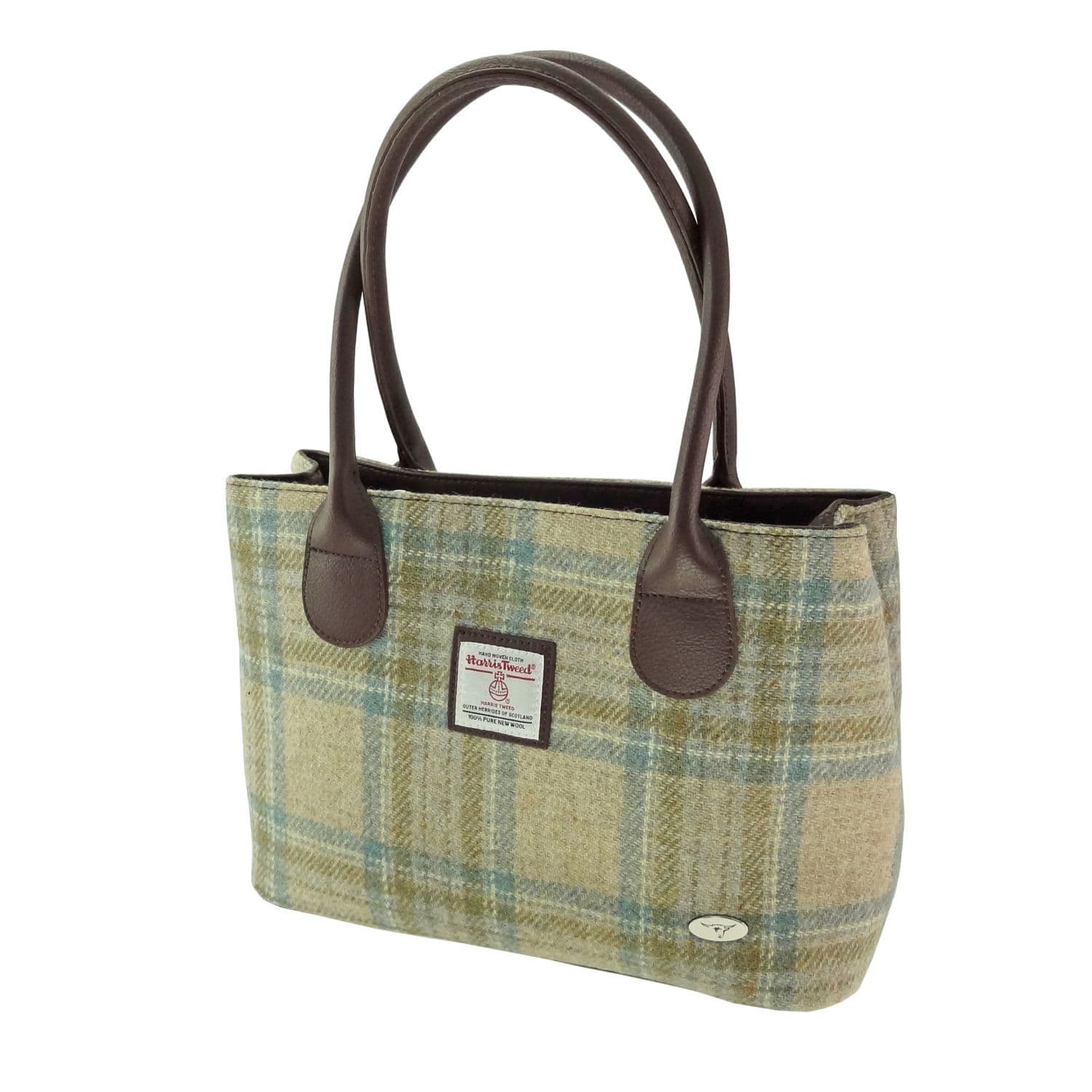 Ladies Authentic Harris Tweed Beige Stewart Classic Handbag