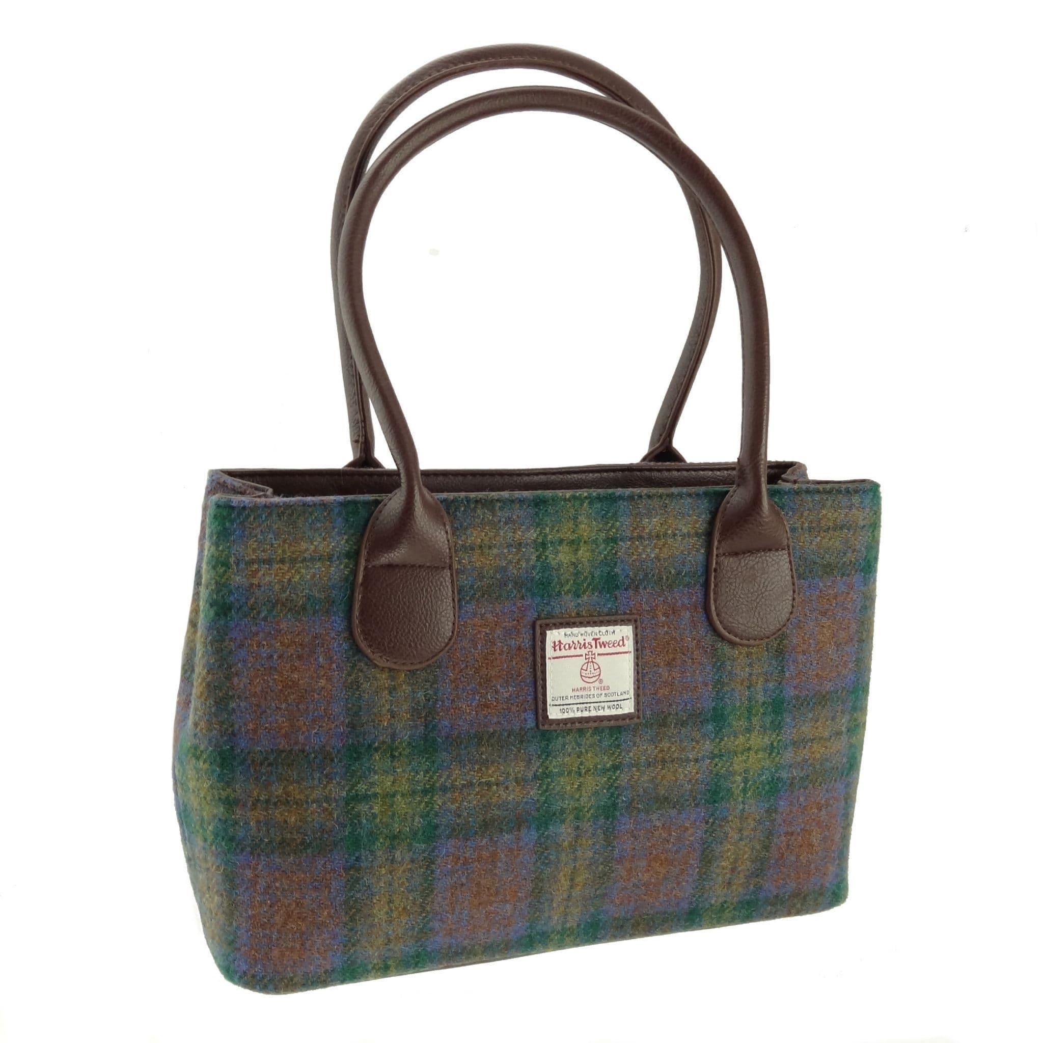 Ladies Authentic Harris Tweed Classic Handbag Isle Of Skye Tartan