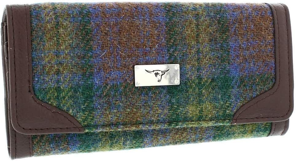 Ladies Authentic Harris Tweed Isle of Skye Tartan Long Purse