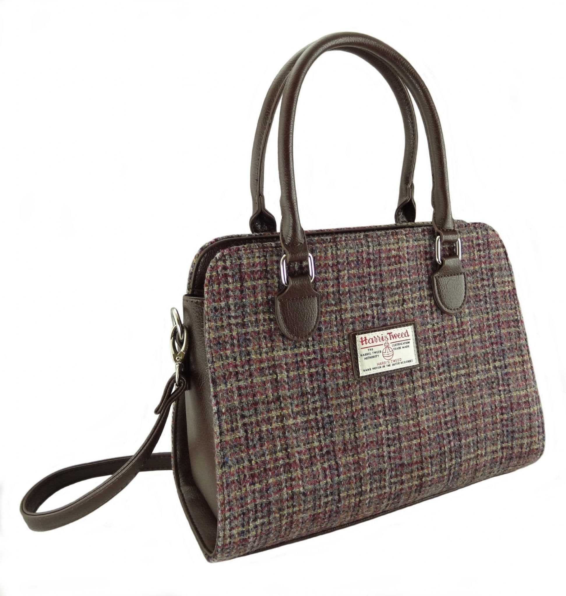 Ladies Authentic Harris Tweed Midi Tote Findhorn Bag Multi Colour Weave