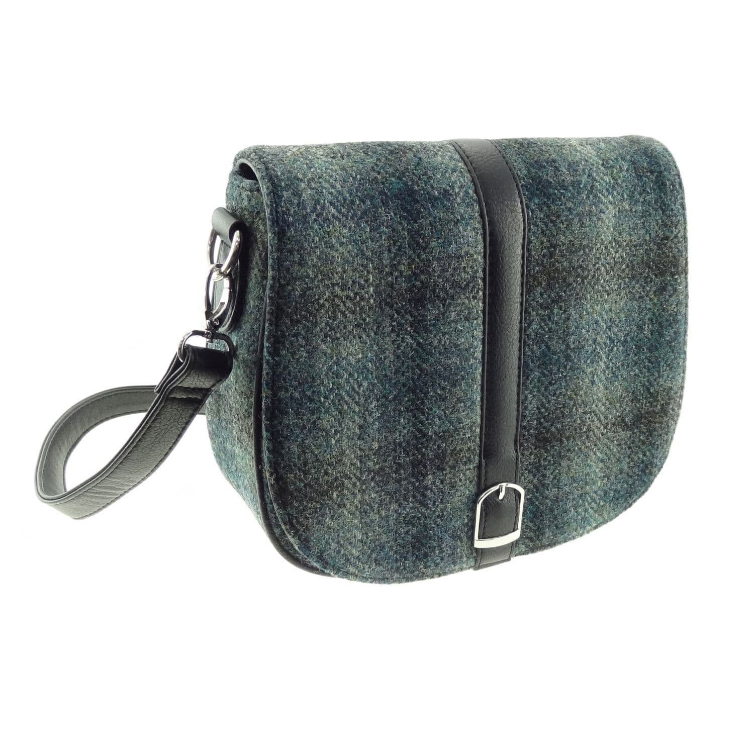 Ladies Authentic Harris Tweed Shoulder Bag Moss Green